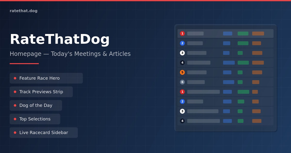 RateThatDog — Greyhound Racing Analytics